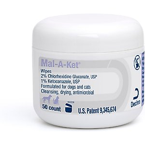 Mal-A-Ket Wipes for Dogs & Cats, 50 count jar