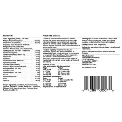 Show full view: Phycox MAX Soft Chews Joint Supplement for Dogs, 90 count slide 3 of 9