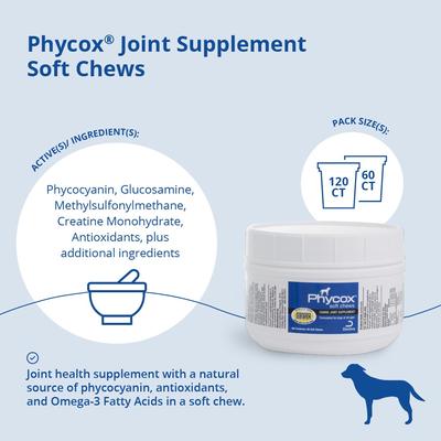 Show full view: Phycox Soft Chews Joint Supplement for Dogs, 60 count slide 4 of 8