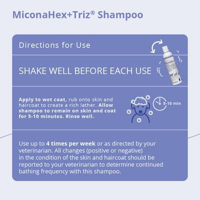 Show full view: MiconaHex+Triz Shampoo for Dogs & Cats, 8-fl oz bottle slide 4 of 10