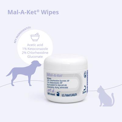 Show full view: Mal-A-Ket Wipes for Dogs & Cats, 50 count jar slide 3 of 7