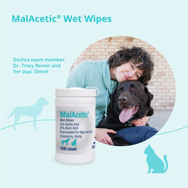 Show full view: MalAcetic Wet Wipes for Dogs & Cats, 100 count jar slide 5 of 7