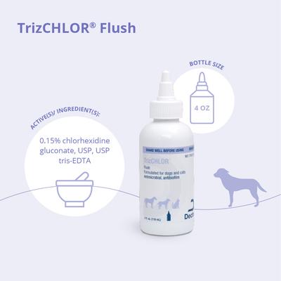 TRIZCHLOR Flush for Dogs Cats, 4-fl oz bottle