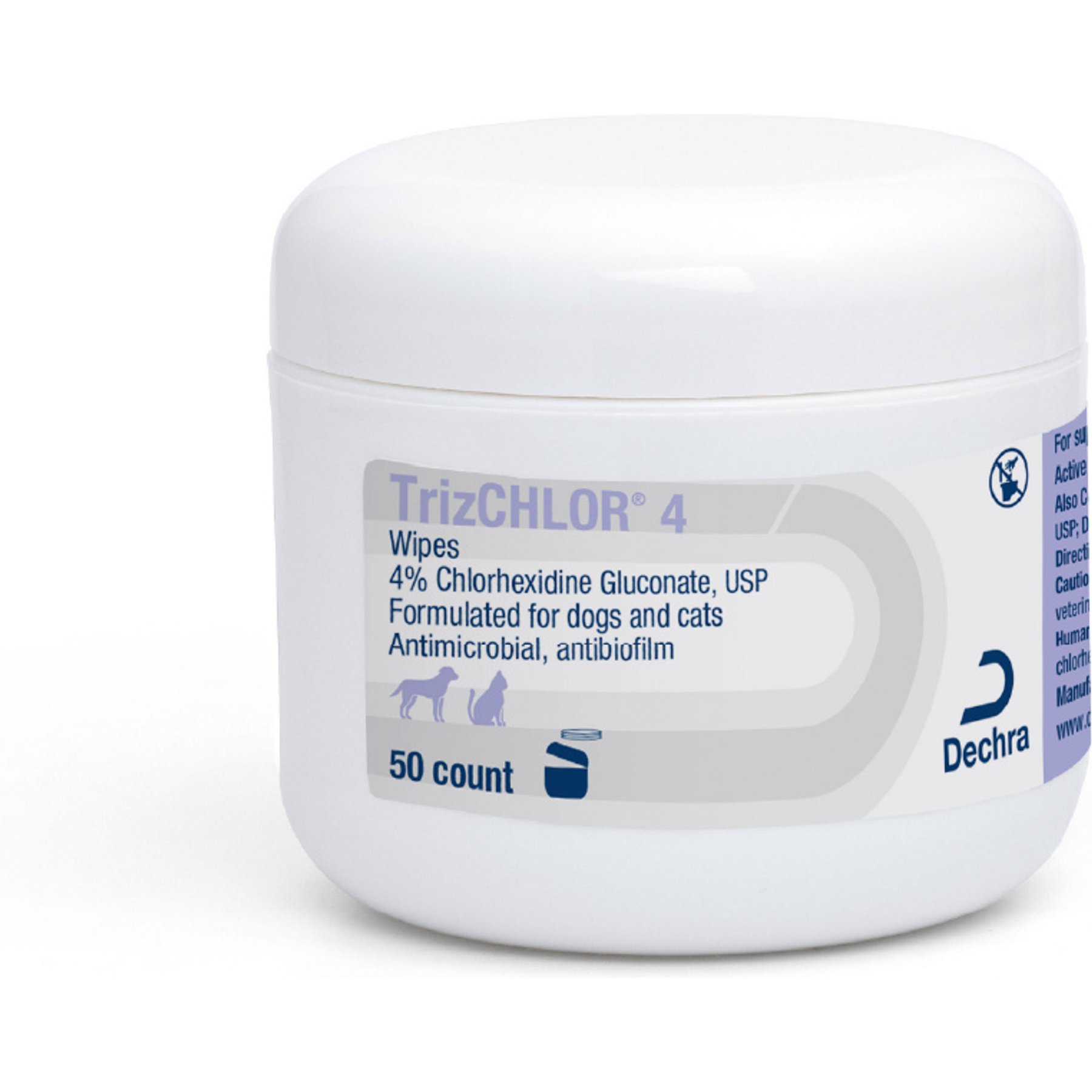 TrizCHLOR 4 Wipes for Dogs & Cats, 50 count
