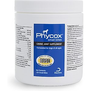 Phycox Small Bites Soft Chews Joint Supplement for Dogs, 120 count
