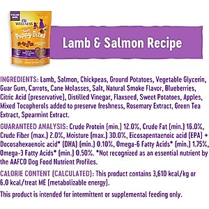 Wellness Soft Puppy Bites Lamb & Salmon Grain-Free Dog Treats, 8-oz pouch
