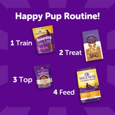 Show full view: Wellness Rewarding Life Chicken & Venison Grain-Free Soft & Chewy Dog Treats, 6-oz bag slide 9 of 11