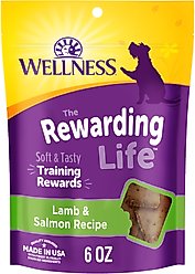 Wellness The Rewarding Life Lamb & Salmon Soft & Chewy Natural Dog Treats, 6-oz bag