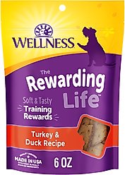 Wellness The Rewarding Life Turkey & Duck Soft & Chewy Dog Treats, 6-oz bag