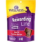 Wellness Rewarding Life Beef & Turkey Grain-Free Soft & Chewy Natural Dog Treats, 6-oz bag
