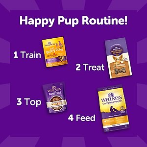 Wellness Soft Puppy Bites Lamb & Salmon Grain-Free Dog Treats, 3-oz pouch