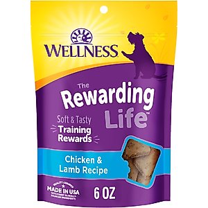 Wellness Rewarding Life Chicken & Lamb Grain-Free Soft & Chewy Dog Treats, 6-oz bag