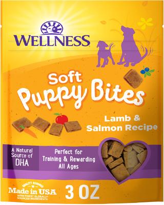 Wellness Soft Puppy Bites Lamb & Salmon Recipe Grain-Free Natural Dog Treats