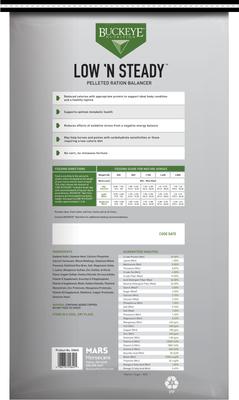 Show full view: Buckeye Nutrition Low 'N Steady Low Sugar Low Starch Horse Feed, 40-lb bag slide 2 of 6