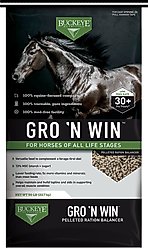 Buckeye Nutrition Gro 'N Win Pelleted Horse Feed, 50-lb bag slide 1 of 4