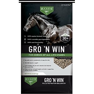 Buckeye Nutrition Gro 'N Win Pelleted Horse Feed, 50-lb bag