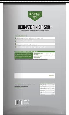 Show full view: Buckeye Nutrition Ultimate Finish SRB+ Stabilized Rice Bran Pellets Horse Supplement, 30-lb bag, bundle of 3 slide 2 of 3