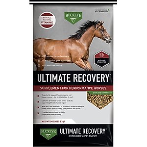 Buckeye Nutrition Ultimate Recovery Extruded Performance Pellets Horse Supplement, 30-lb bag