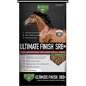 Buckeye Nutrition Ultimate Finish SRB+ Stabilized Rice Bran Pellets Horse Supplement, 30-lb bag