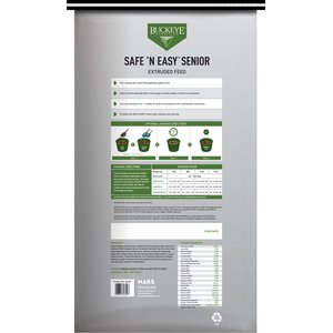 Buckeye Nutrition Safe 'N Easy Low Starch & Sugar Extruded Senior Horse Feed, 40-lb bag