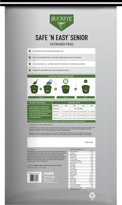 Show full view: Buckeye Nutrition Safe N' Easy Senior Low Sugar, Low Starch Senior Horse Feed, 40-lb bag slide 2 of 6