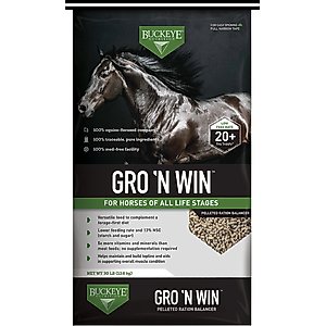 Buckeye Nutrition Gro 'N Win Pelleted Ration Balancer for Horses, 30-lb bag