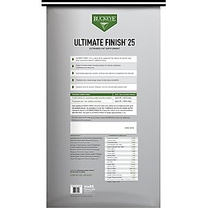 Buckeye Nutrition Ultimate Finish 25 High-Fat Weight Gain Pellets Horse Supplement, 40-lb bag