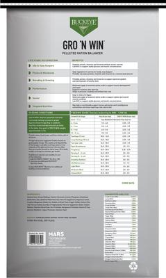 Show full view: Buckeye Nutrition Gro 'N Win Pelleted Horse Feed, 30-lb bag slide 2 of 5