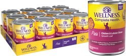 Wellness Complete Health Chicken & Lobster Formula Canned Cat Food, 12.5-oz, case of 12
