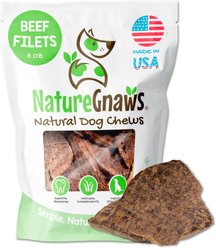 Nature Gnaws USA Beef Lung Filets Natural Dog Chew Treats, 8-oz bag