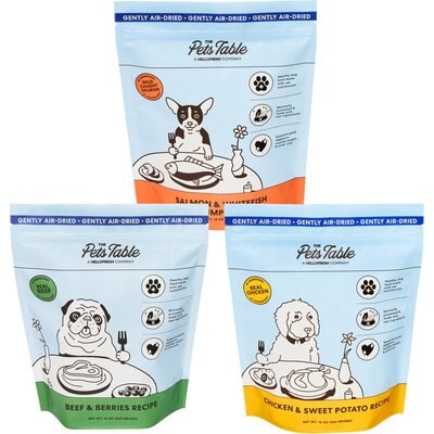 The Pets Table The Pets Table Beef & Berries + Chicken & Sweet Potato + Salmon & Whitefish with Pumpkin Grain-Free Air-Dried Dog Food, 16-oz bag, pack of 3
