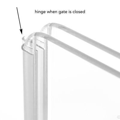 Show full view: Hiddin Clear Wall Mounted Low Zig Zag Dog Gate, Gold, 8 panel slide 7 of 8