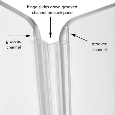 Show full view: Hiddin Clear Wall Mounted Low Zig Zag Dog Gate, Gold, 8 panel slide 6 of 8