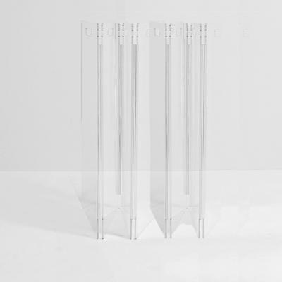 Show full view: Hiddin Tall Clear View Zig Zag Freestanding Dog & Cat Gate, 8-Panel slide 5 of 10