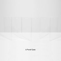 Hiddin Tall Clear View Zig Zag Freestanding Dog & Cat Gate, 6-Panel slide 2 of 9