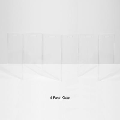 Show full view: Hiddin Tall Clear View Zig Zag Freestanding Dog & Cat Gate, 6-Panel slide 2 of 10