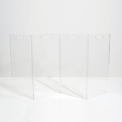 Hiddin Tall Clear View Zig Zag Freestanding Dog & Cat Gate, 4-Panel slide 2 of 9