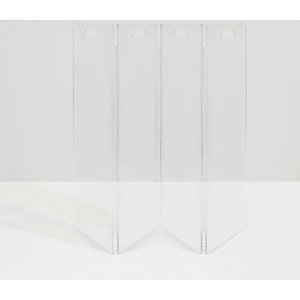 Hiddin Tall Clear View Zig Zag Freestanding Dog & Cat Gate, 4-Panel