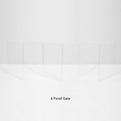 Hiddin Low Clear View Zig Zag Freestanding Dog & Cat Gate, 6-panel, 90 x 0.25 x 24-in slide 2 of 5