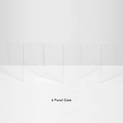 Show full view: Hiddin Low Clear View Zig Zag Freestanding Dog & Cat Gate, 6-panel, 90 x 0.25 x 24-in slide 2 of 6