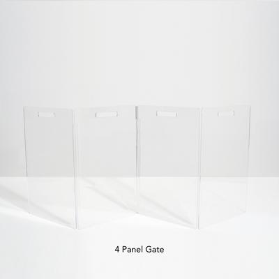 Show full view: Hiddin Low Clear View Zig Zag Freestanding Dog & Cat Gate, 4-panel, 60 x 0.25 x 24-in slide 7 of 10
