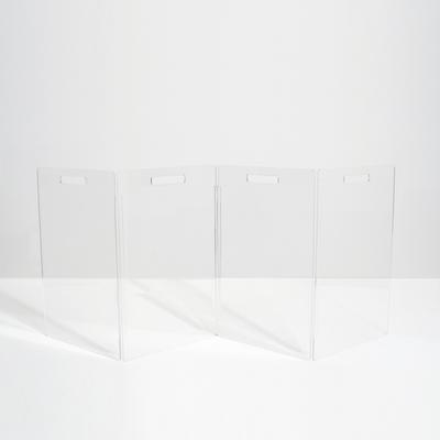 Show full view: Hiddin Low Clear View Zig Zag Freestanding Dog & Cat Gate, 4-panel, 60 x 0.25 x 24-in slide 2 of 10