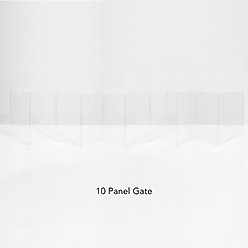 Hiddin Low Clear View Zig Zag Freestanding Dog & Cat Gate, 10-panel, 150 x 0.25 x 24-in slide 2 of 5