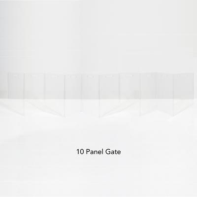 Show full view: Hiddin Low Clear View Zig Zag Freestanding Dog & Cat Gate, 10-panel, 150 x 0.25 x 24-in slide 3 of 7