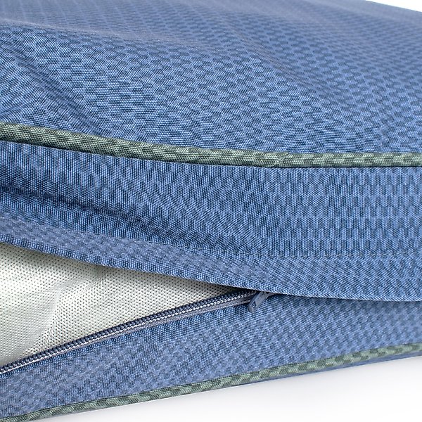 Show full view: Carolina Pet GreenDog Checkered Wave Pet Napper Dog Bed, Wavy Blue, X-Large slide 6 of 9