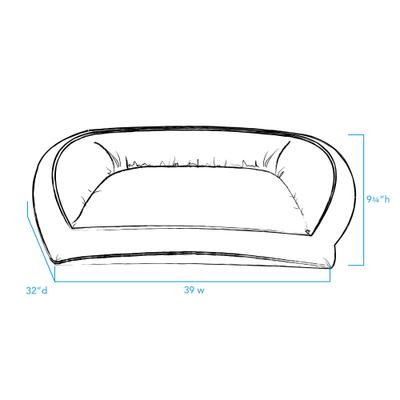 Show full view: Carolina Pet GreenDog Checkered Wave Bolster Dog Bed, Wavy Blue, Large slide 8 of 9