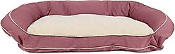 Carolina Pet GreenDog Checkered Wave Bolster Dog Bed, Wavy Red, Large
