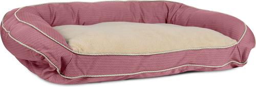 Show full view: Carolina Pet GreenDog Checkered Wave Bolster Dog Bed, Wavy Red, Large slide 2 of 9