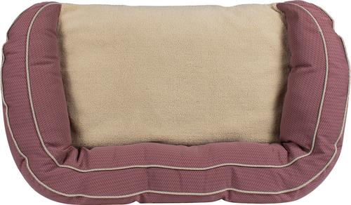 Show full view: Carolina Pet GreenDog Checkered Wave Bolster Dog Bed, Wavy Red, Medium slide 6 of 10