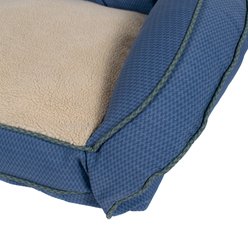 Carolina Pet GreenDog Checkered Wave Bolster Dog Bed, Wavy Blue, Large slide 2 of 9